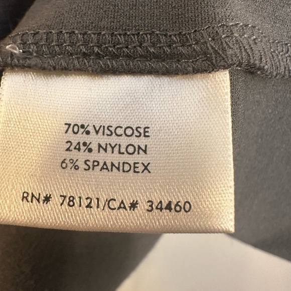 EUC Eileen Fisher Elastic Waist Straight Leg Pants Gray Stretchy Sz M L Mid Rise - Picture 8 of 8